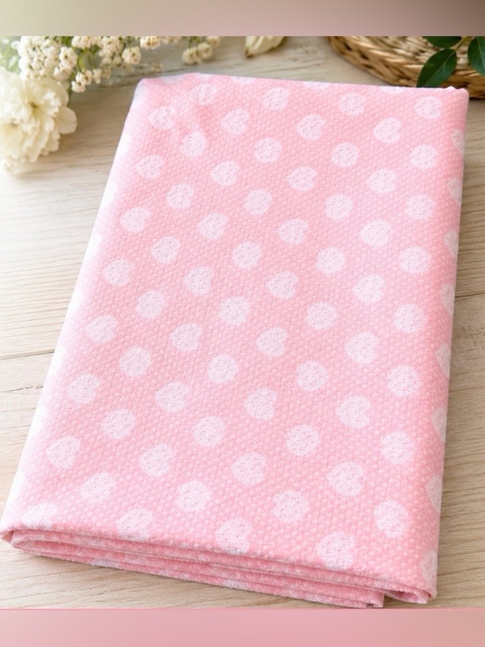 2 Yds Vintage Polyester Pink Heart Fabric. Authentic 1970’s. Bubblegum |Coquette